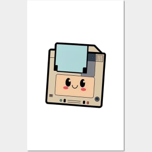 Retro Floppy Disk Friend Posters and Art